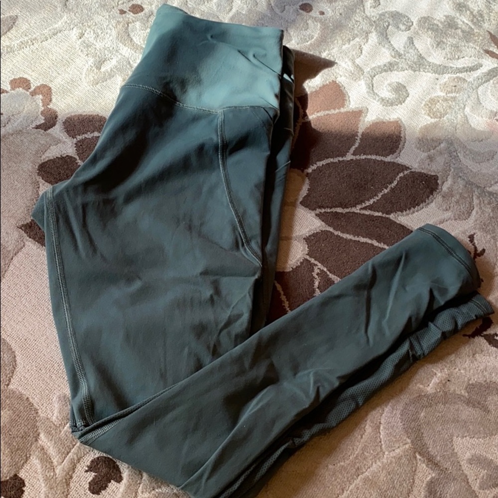 Army green workout leggings